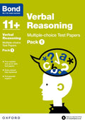 Bond 11+: Verbal Reasoning Multiple-choice Test Papers: Pack 1 [Paperback] [Mar 05, 2015] Down, Frances and Bond 11+