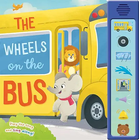 Melissa & Doug Children's Book | Poke-A-Dot: The Wheels on the Bus Wild Safari | Educational Board Book with Buttons to Pop | 3+ | Gift for Girl or Boy