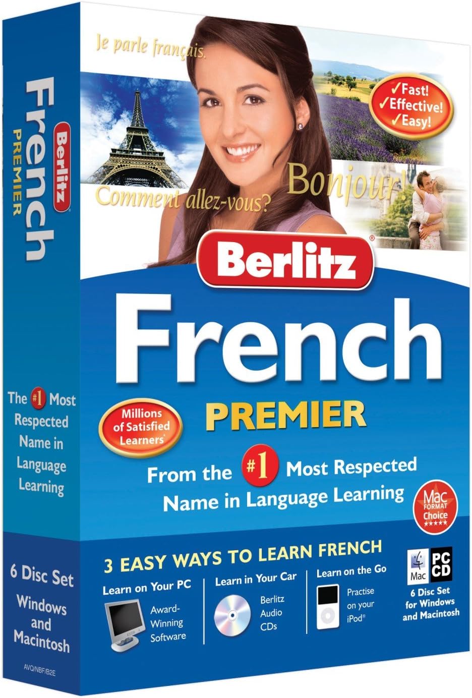 Berlitz Learn French Premier (PC/Mac - 6 CD Set) Windows Vista / Windows 98 / Windows 2000 / Windows Me / Windows XP / Mac OS X