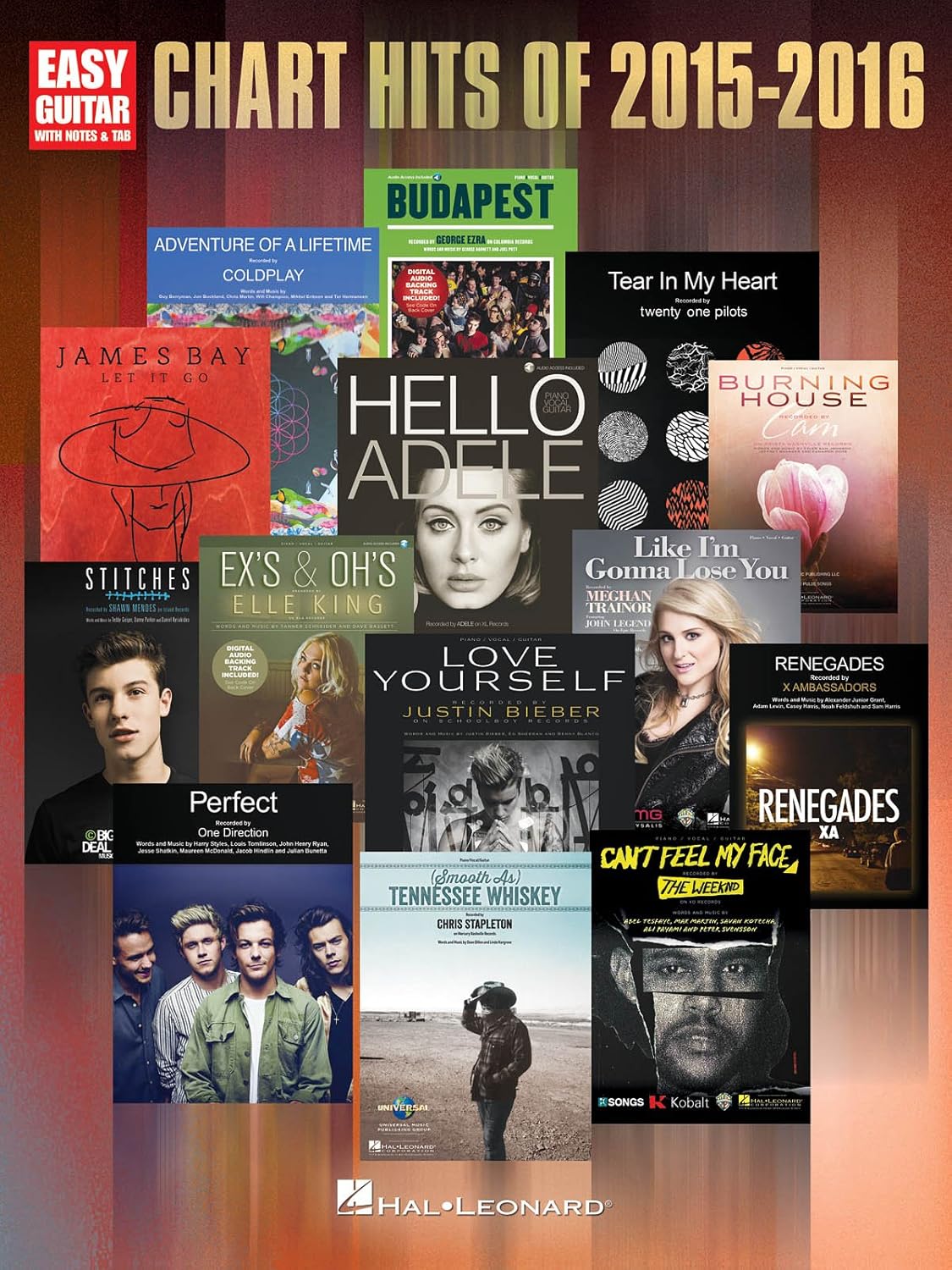 Chart Hits Of 2015-2016: Easy Guitar with Notes Plus Tab [Paperback] [Mar 16, 2016] Various