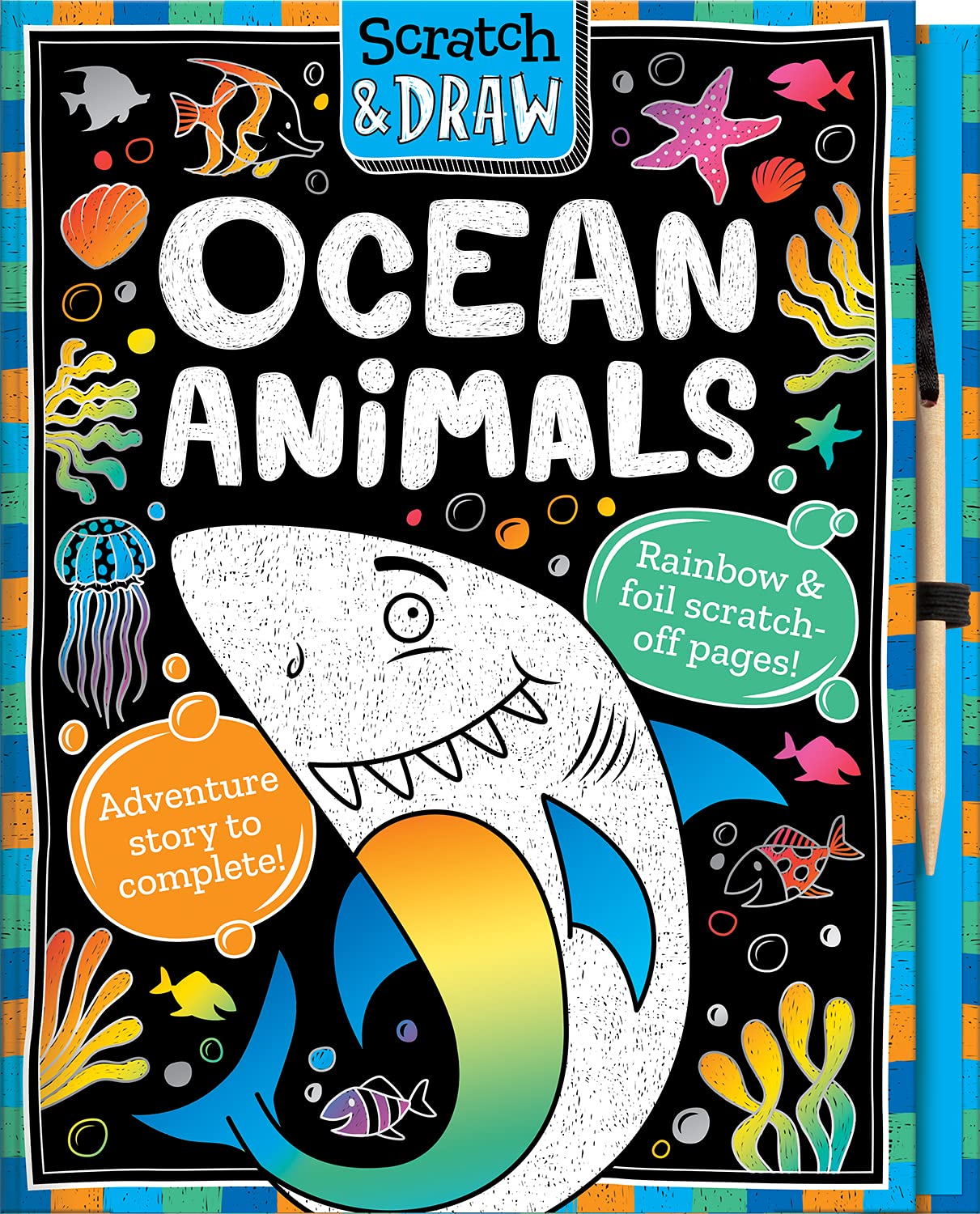 Scratch & Draw Ocean Animals - Scratch Art Activity Book (Scratch and Draw) [Hardcover] [Jan 01, 2019] Linn, Susie and Green, Barry