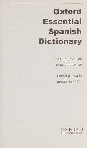 Oxford essential Spanish dictionary